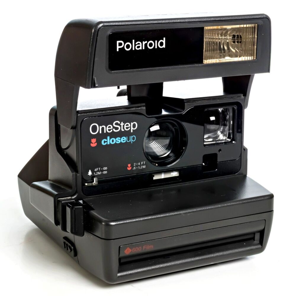 Vintage Polaroid One Step Close Up Instant Camera 600 Film With Strap TESTED